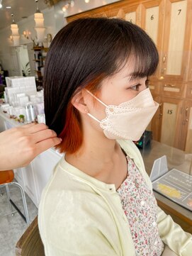 ユラギ フロム ユイマァル 倉敷(YURAGI from YUIMARL) 切りっぱなし×インナーカラー