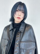 アルバム 池袋(ALBUM)&nbsp;ミディアムウルフ_チェリーブラウンフェミニンロング_9368