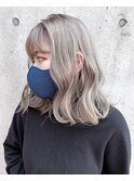 【打越】ミディアム×ホワイトベージュ