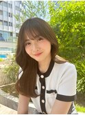 韓国風前髪×チョコレートカラー【髪質改善/新宿/大人ガーリー】