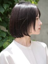 ピークアブー 原宿ハラカド(PEEK-A-BOO) 黒髪前あがり透け感多毛くせ毛顔まわりレイヤーボブ