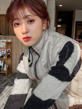 バランス ヘアーアンドアイラッシュ 野田店(balance.) ピンクブラウン×顔周りインナー
