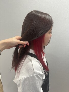 ループ バイ エスポワール(LoooP by Espoir) インナーカラー　レッド