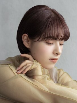 ノイ(noi) 顔周りレイヤーカットグレージュカラーくびれボブベージュカラー