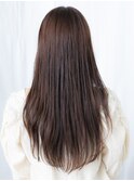 ショコラアッシュ艶感ストレートウェットヘアd天王台20代30代