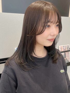 ケーツー あべのキューズモ－ル店(K-two) レイヤーカット*顔周りレイヤー*ロングヘア*オリーブグレージュ