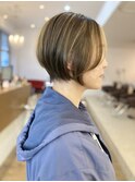 大人可愛い30代40代50代60代ショート/白髪ぼかし/大分/別府