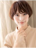 ピンクブラウンくせ毛風フェザーショートTc3志木20代30代40代