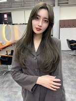 ドロシー 郡山桑野店(Dorothy)&nbsp;ミニウルフチェリーブラウンホワイトグレージュフェザーパーマ