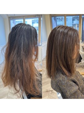 ヘアアンドメイク ニューヨーク ニューヨーク 長岡天神店(Hair&Make NYNY) 白髪ぼかしハイライトカラー