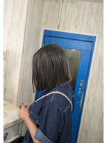 ヘアリゾート エーアイ 浅草ROX店(hair resort Ai) 切りっぱなしボブ+ブリーチ+ダークグレー