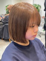 エリマ 横浜西口(elima)&nbsp;まとまるボブブリーチカラーベージュブラウン