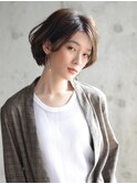 大人かわいい ひし形シルエット 小顔 【エアリーショート/ボブ】
