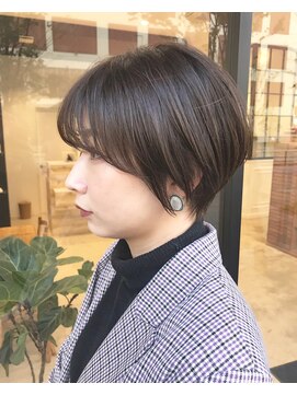 アテナ 六本松店(ATENA) 小顔ショート/グレージュ/束感