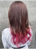 【ALMO】巻いたら立体感UP☆グラデーションストロベリーピンク