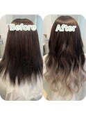 編み込みで☆グラデーション風ヘアー☆★