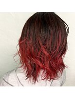 ヘアーショップ オズ(hair shop oz)&nbsp;レッドグラデーション