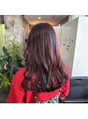 カシスレッド♪[ダブルカラー/レッドブラウン/ゆるふわウェーブ]