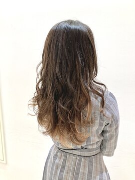 ヘアーライズ 池袋東口店(hair RISE) グラデーションインナカラーシルバーピンク早巻きでウェーブ