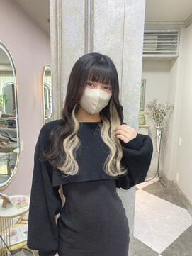 ガルボヘアー 名古屋栄店(garbo hair) #名古屋#栄#プルエクステ#インナーカラー#ホワイト#10代#20代