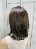 大人ミディボブ×アッシュグレージュ【Zina 大越香苗】