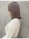 ハイトーングレージュ×切りっぱなしbob