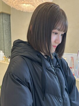 スニュウ(snuw) 【snuw_hotaru】透明感カラーオリーブカラーボブ