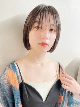 サンド ミュウ 横浜店(sand mieu) オリーブベージュ/髪質改善/ボブ/ブリーチなし/顔周り/前髪/横浜