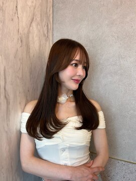 ルームバイシー 新宿(Loom. by Sea) 小顔に見える顔まわりカット×ダブルカラー【新宿美容室/韓国】