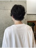 メンズパーマ ミディアムウルフ 癖毛パーマ 代官山 中目黒