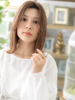 カバーヘア ブリス 志木南口駅前店(COVER HAIR bliss)&nbsp;かきあげバングハイライト小顔くびレイヤーc5志木20代30代40代