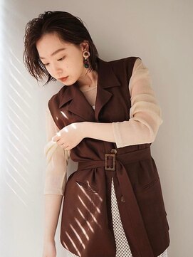 オアシス ガーデン 新越谷店(Oasis GaRDEN) ウェットボブ×ベージュカラー