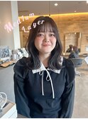 柔らか暖色カラー女の子らしいふわっとレイヤーカット