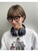 丸みショートシースルーバングくびれショートボブミニボブ