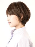丸みショート・ボブ/丸顔/前髪あり/絶壁解消/20代/30代/長め