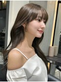 ミニウルフレイヤーカット顔周りカット前髪カット韓国ロング大宮