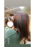 カット×ダブルカラーハイライト
