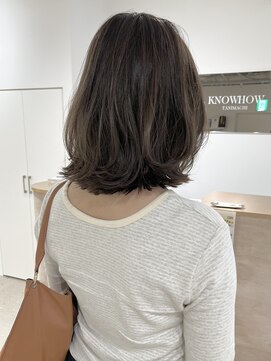 ノウハウ タニマチ(KNOWHOW tanimachi) ふわっとレイヤー/くびれミディアムhair/オリーブベージュ