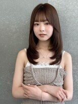 シーシンジュク 新宿南口(Sea shinjuku)&nbsp;ココアベージュ×レイヤー[小顔/黒髪/オリーブグレー]