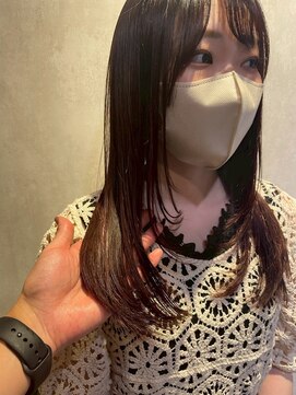 髪質改善/顔周りレイヤーカット/グレージュ[千葉/千葉駅]