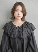 かき上げバングウルフボブ抜け感ヘア20代30代40代