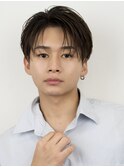 韓国マッシュセンターパートツーブロックフェザーパーマシャドウ