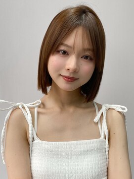 エトラ 渋谷店(etora) 前髪 ボブ 小顔 ミルクティーブロンド"