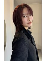 ヌー ノエラ(nu Noella) ワインレッド×レイヤーカット6/17