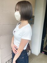 ニューヨークニューヨーク 山科店(NYNY) 【ブリーチあり】イルミナグレージュ×ミニボブ