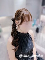 ヘアセット クラン ルシェ 心斎橋玉屋町店(hair set Clan luce)&nbsp;立体リボンサイドポニー/心斎橋ヘアセット