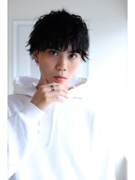 ソイクフ 高田馬場店(SOY-KUFU) MEN'S HAIRマッシュパーマのアッシュブラック