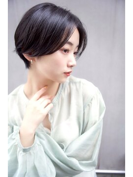 グランアージュ 船橋南口店(grandage) ウェットスタイル/前髪なしショート/アッシュブラック/船橋