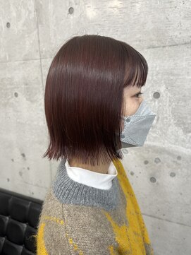 メルシー トータル ブランディング サロン(merci TOTAL BRANDING SALON) タッセルボブ/チェリーレッド/垢抜けボブ