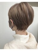 最新の柔らかベージュカラー+柔らかcut